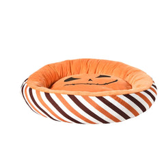 Pets Halloween Bed Soft Round Donut Pet Bed
