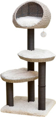 Petpals Handwoven Cat Tree with Condo, Top Bed & Sisal Scratching Posts