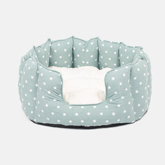 High Wall Bed For Dogs in Spots & Stripes