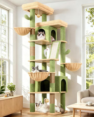 Globlazer 80in Extra Large Cactus Corner Cat Tree Tower S80G, Green