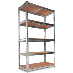 Zimtown 5 Tier Heavy Duty Steel Shelving Unit, 11.8"W x 29.5"D x 59"H Garage Storage Rack Silver