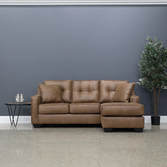 Victoria Sofa Chaise Tan Leather Air