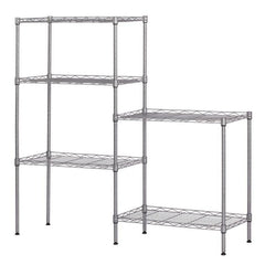 SamyoHome 60"x 22"x 12" Heavy Duty Steel Storage Rack Metal Shelf Wire Shelving, Silver