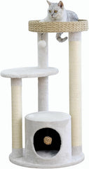 Petpals Handwoven Cat Tree with Condo, Top Bed & Sisal Scratching Posts