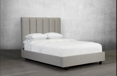 R153 Vertical Channel Tufted Upholstered Platform Bed