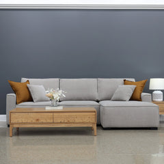 Noosa Sofa Bed w/ Chaise Natural