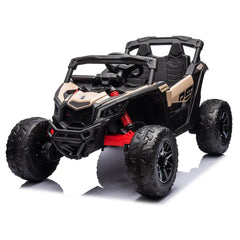 Licensed 24V Can Am Maverick Kids Ride On One Seater UTV, Rubber Tires, Leather Seat with RC