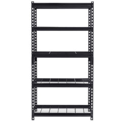 Muscle Rack 30"W x 12"D x 60"H 5-Tier Steel Shelving; 500 lb. Capacity per Shelf; Black