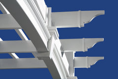 Vita 120"L x 120"W x 108"H Vinyl Venetian Pergola, White, VA42022