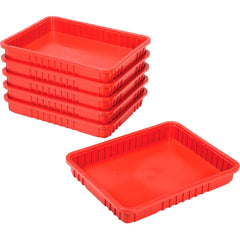 Global Industrial(TM) Plastic Dividable Grid Container - DG93030 22-1/2"L x 17-1/2"W x 3"H Red