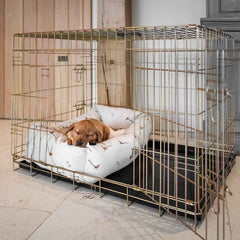 Cozy & Calming Puppy Cage Bed in Woodland Pheasant