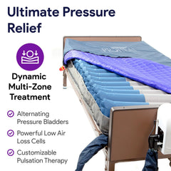 Proheal Bariatric True Low Air Loss Alternating Pressure Air Mattress with Pump & Side Air Perimeter - 42" x 80" x 8/11"