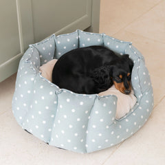 High Wall Bed For Dogs in Spots & Stripes