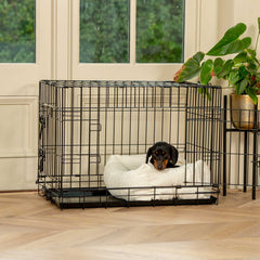 Cozy & Calming Puppy Cage Bed In Ivory Boucl茅