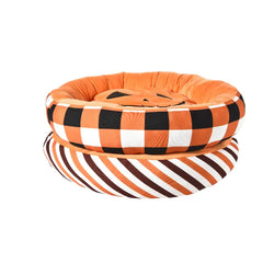 Pets Halloween Bed Soft Round Donut Pet Bed
