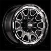 E179237M18 17 x 9 GD15 - 12 mm Offset 6 x 135 Gloss Black with Milled Wheel