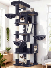 Globlazer 80in Extra Large Cactus Corner Cat Tree Tower S80G, Green