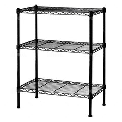 Juggernaut Storage Easy Assembly 24"W x 14"D x 30"H 3-Shelf Shelving Unit, Black