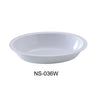 Yanco NS-036W 36 oz Nessico Oval Bowl, White - 10 x 7.375 x 2.25 in. - Pack of 24
