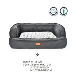 Super Soft Dog Bed Bolster Sofa Bed For Pets