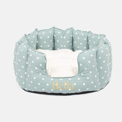 High Wall Bed For Dogs in Spots & Stripes