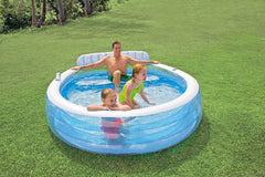 Intex Swim Center Inflatable Family Lounge Pool, 88" X 85" X 30", for Ages 3+