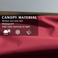 Kozyard 12' x 10' x 8 Morgan Outdoor Extra-Large Frame Red Aluminum Pergolas, Waterproof