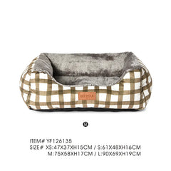 Printed Pet Bed Dog Bed Corduroy Pet Bed