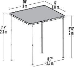 ShelterLogic 10' x 6' Outdoor Solano Canopy, Water-Resistant