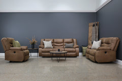 Werribee Electric Reclining Sofa Tan