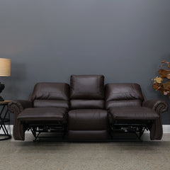Laura 3 Seater Electric Sofa English Tan Leather