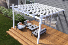 Vita 12' x 12' Freemont White Vinyl Pergola, VA42044