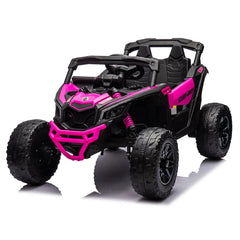 Licensed 24V Can Am Maverick Kids Ride On One Seater UTV, Rubber Tires, Leather Seat with RC