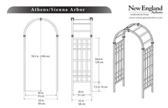 Vita 39 in L x 23 in W x 81 in H Athens Vinyl Arbor, White, VA68111