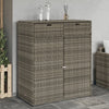 vidaXL Patio Storage Cabinet, PE Rattan Beige, 21.70 x 21.70 x 43.70 in