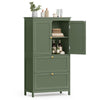 Floor Storage Cabinet, Storage Unit, Freestanding Cabinet with 2 Drawers and 2 Doors, Adjustable Shelf, 11.8 x 23.6 x 43.3 Inches, White