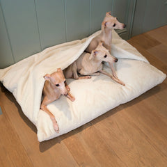 Bed in Calming Anti Anxiety Cream Faux Fur