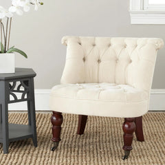 Safavieh En Vogue Carlin Cranberry Tufted Chair - 26.4" x 24.2" x 27"