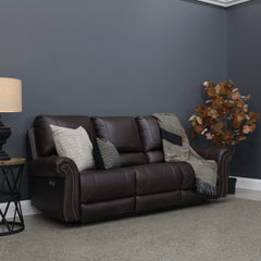 Laura 3 Seater Electric Sofa English Tan Leather