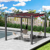 Kozyard 12' x 10' x 8 Morgan Outdoor Extra-Large Frame Red Aluminum Pergolas, Waterproof