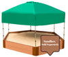 Frame It All 84in. X 96in. X 37in. Telescoping Hexagon Sandbox Canopy & Cover