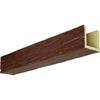 Ekena Millwork 12"W x 8"H x 8'L 3-Sided (U-beam) Riverwood Endurathane Faux Wood Ceiling Beam, Aged Pecan