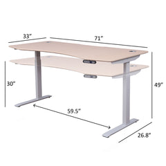 ApexDesk Elite Series 71" x 33" Height Adjustable Desk