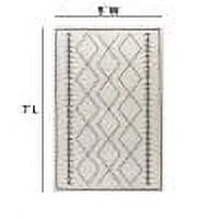 Flash Furniture Rectangular Bohemian Ivory Area Rug, 5' x 7'