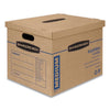 SmoothMove Classic Moving/Storage Boxes, Half Slotted Container (HSC), Medium, 15" x 18" x 14", Brown/Blue, 8/Carton - Bundle of 5 Cartons