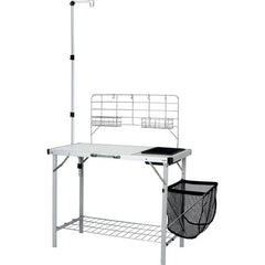 Trail Camping Table, Silver, 39 L in x 19.7 W in x 76 H in