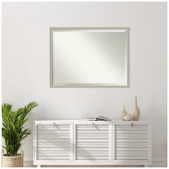 Amanti Art Florence Silver Beveled Wall Mirror 31.75 x 41.75 in.