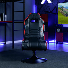 X Rocker Bolero Jr 2.1 Audio Pedestal Gaming Chair, Black PU 26.77" x 24.41" x 36.81"