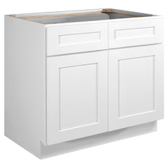 Design House Brookings Assembled Shaker Style Base Kitchen Cabinet (36" x 34.5" x 24"), Sherwin Williams? White