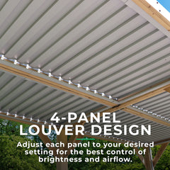 Yardistry 10 ft. x 20 ft. Meridian Louvered Pergola